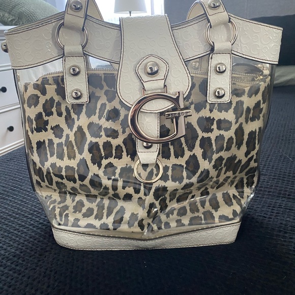 Vintage Y2K guess leopard bag - perfect mod wife summer bag! - Picture 4 of 6